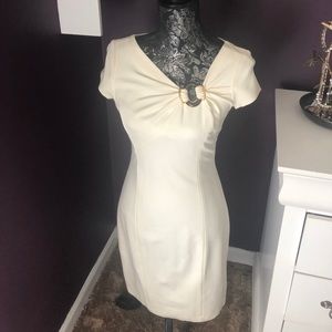 New cap sleeve ivory Cache dress